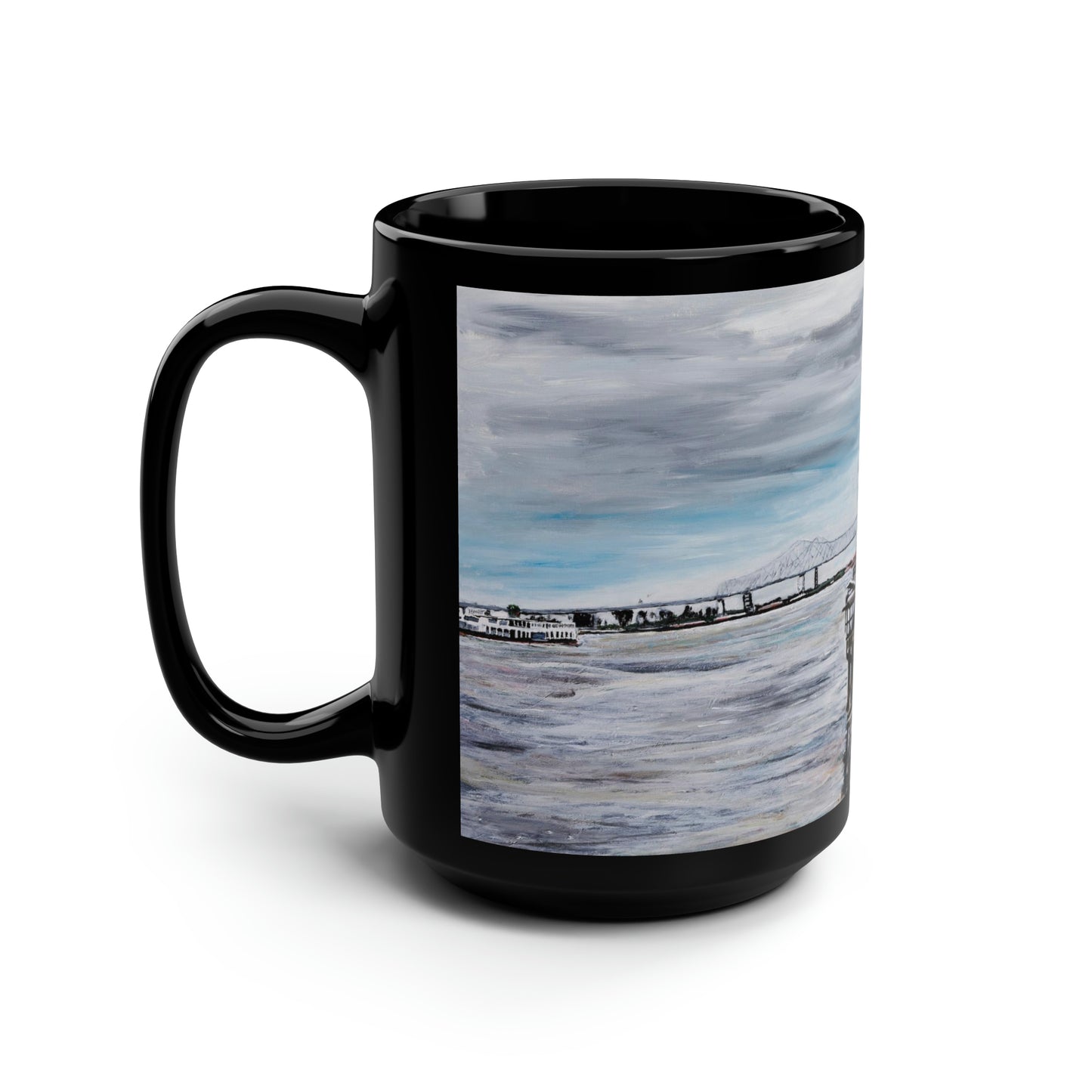 Natchez - Black C-Handle Mug