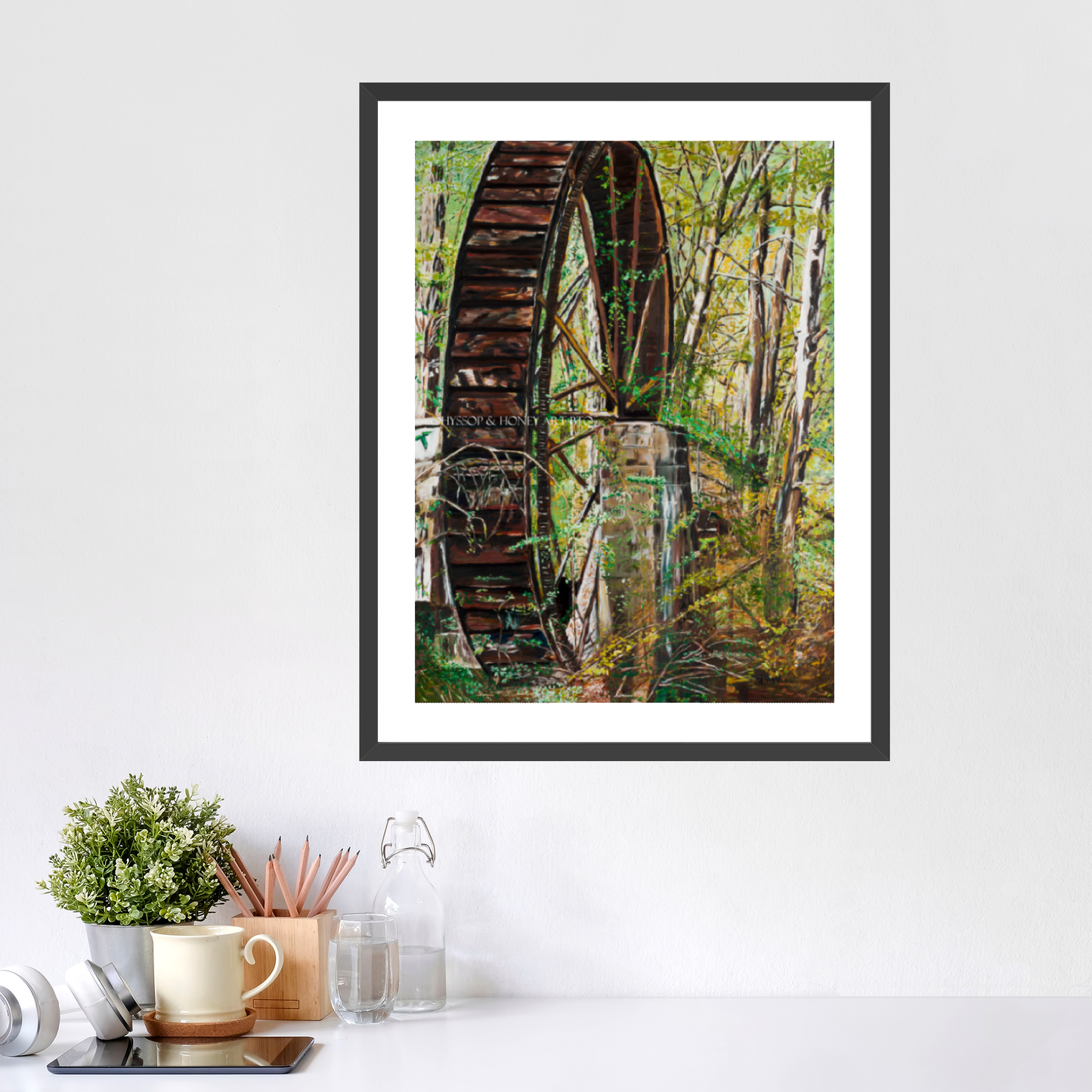 Berry Mill Water Wheel - Unframed Prints