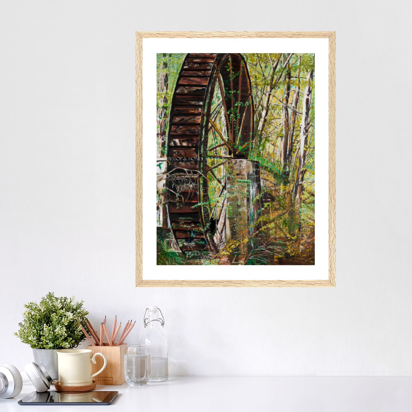 Berry Mill Water Wheel - Unframed Prints