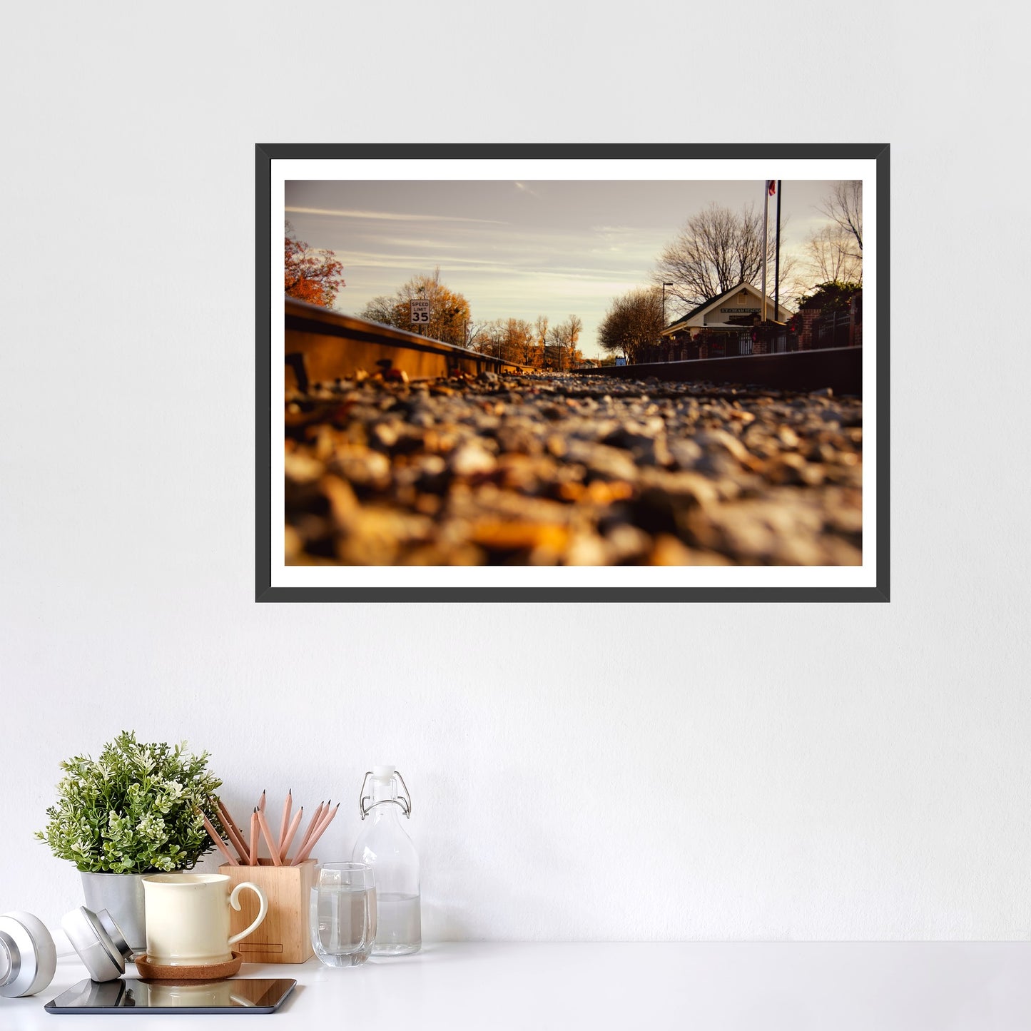 Winter Train Tracks - Framed Prints