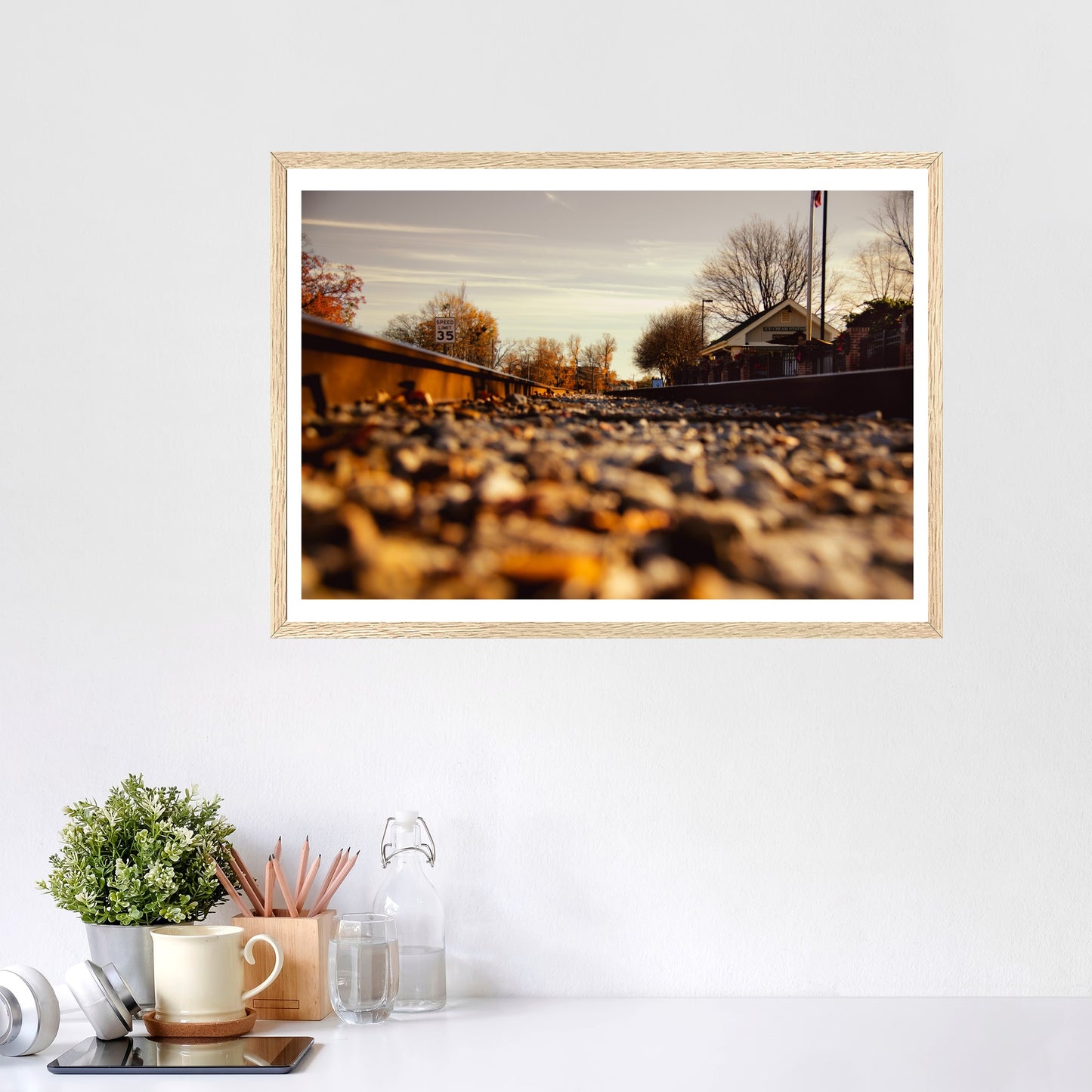 Winter Train Tracks - Framed Prints
