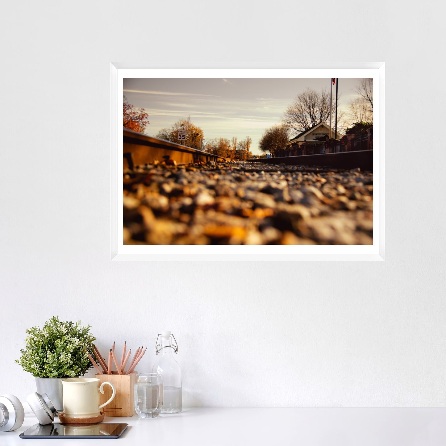 Winter Train Tracks - Framed Prints