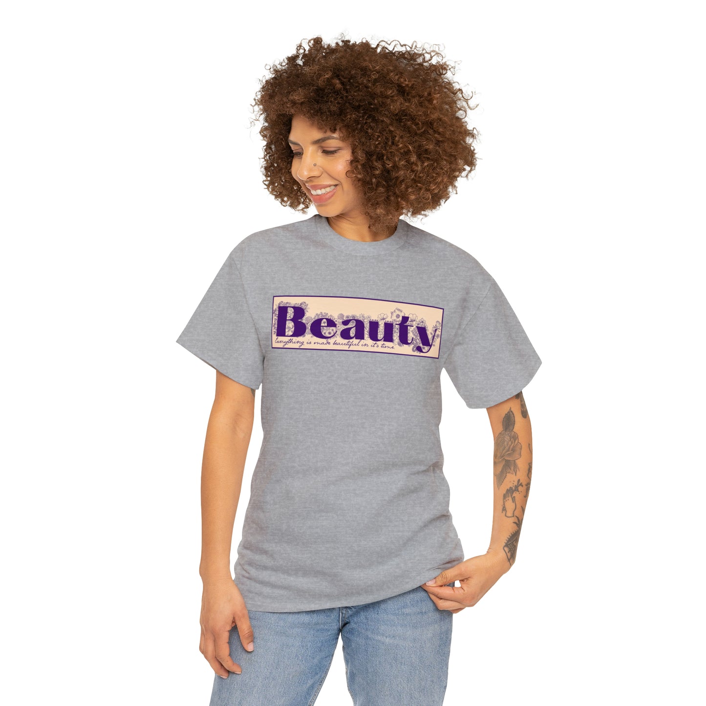 "Beauty" Cotton Graphic Tee - Everything Hyssop & Honey