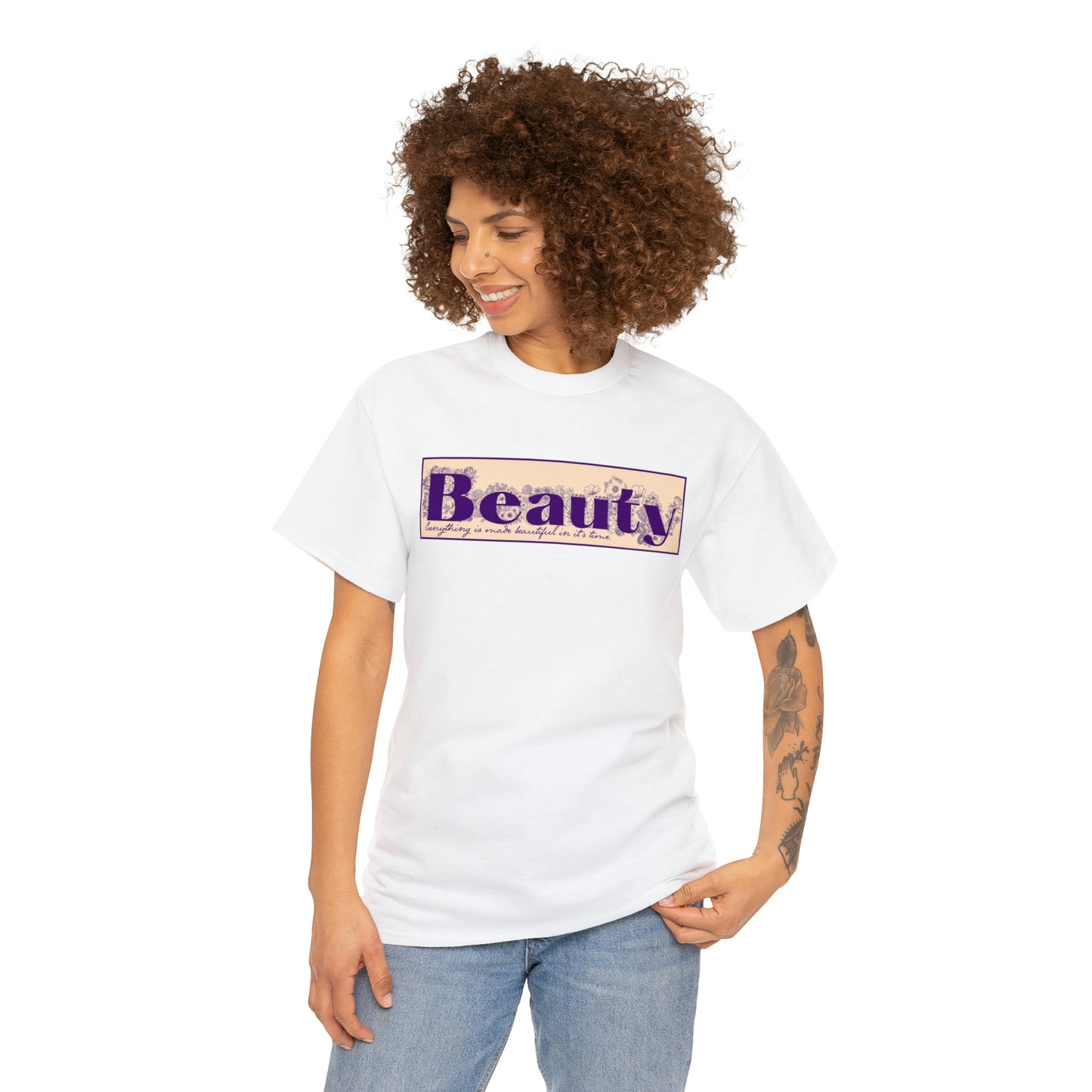 "Beauty" Cotton Graphic Tee - Everything Hyssop & Honey