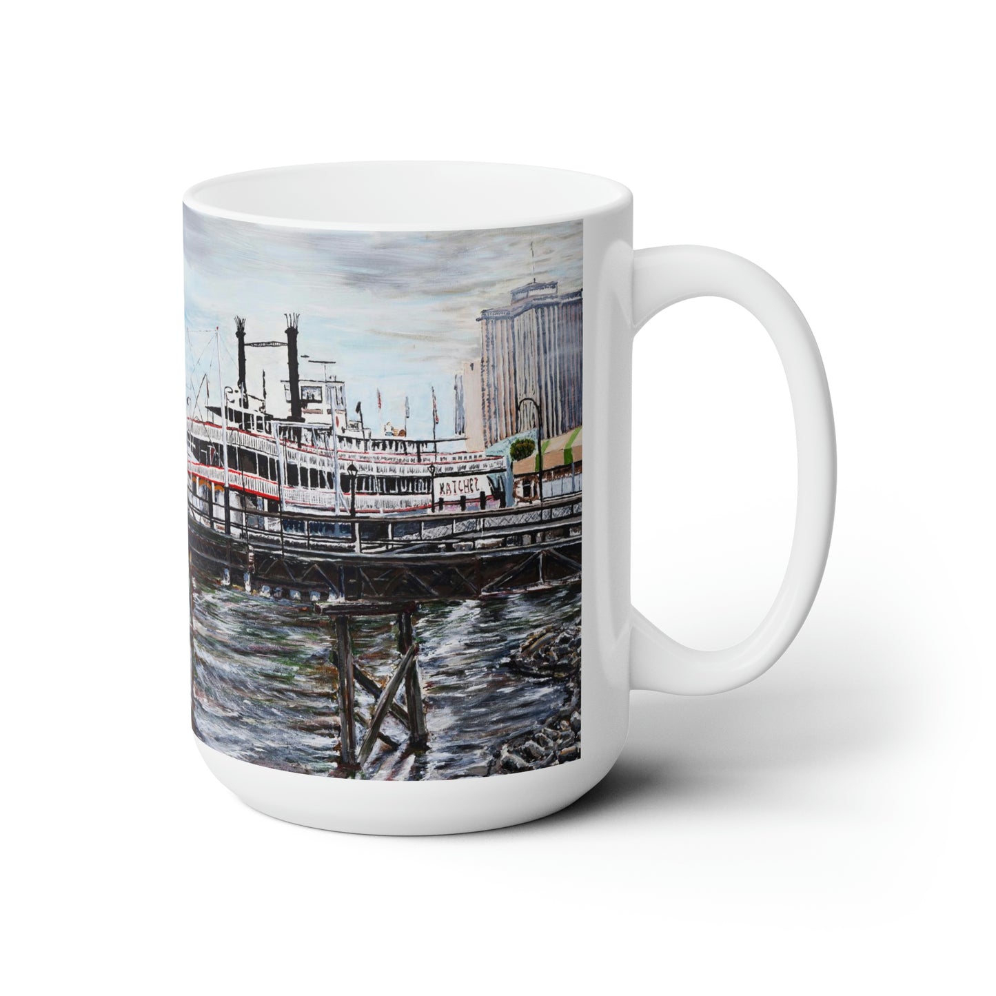 Natchez - White C-Handle Mug