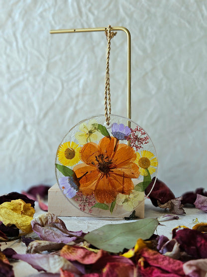Pressed Flower Resin Ornament - 16