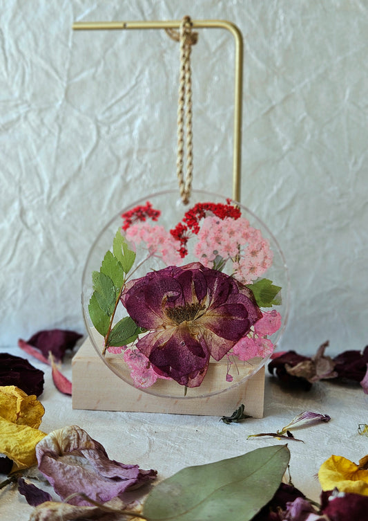Pressed Flower Resin Ornament - 15