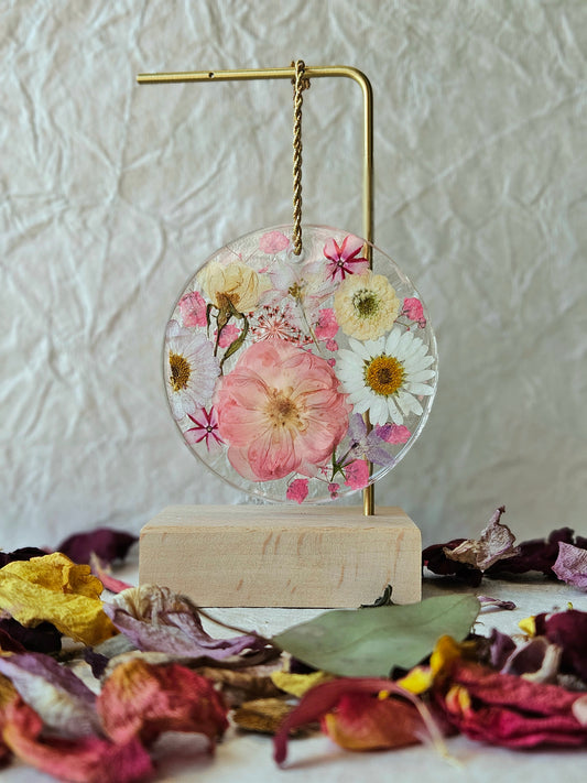 Pressed Flower Resin Ornament - 13