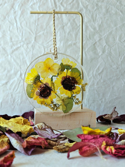 Pressed Flower Resin Ornament - 11