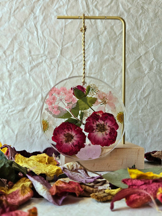 Pressed Flower Resin Ornament - 10