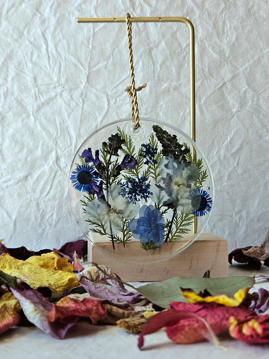 Pressed Flower Resin Ornament - 8