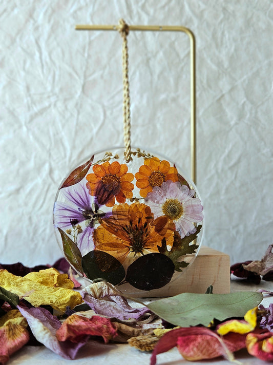 Pressed Flower Resin Ornament - 7