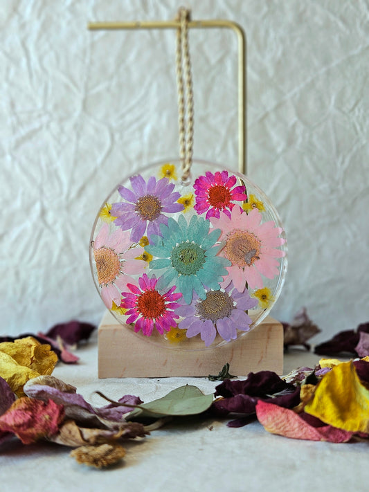 Pressed Flower Resin Ornament - 2