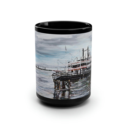 Natchez - Black C-Handle Mug