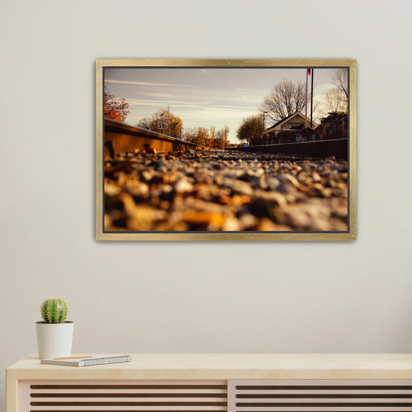 Winter Train Tracks - Canvas