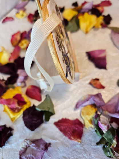 Pressed Flower Ceramic Ornament - 3