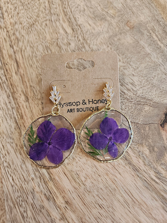 Pressed Flower Earrings - 19