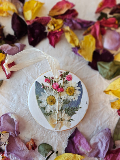 Pressed Flower Ceramic Ornament - 5