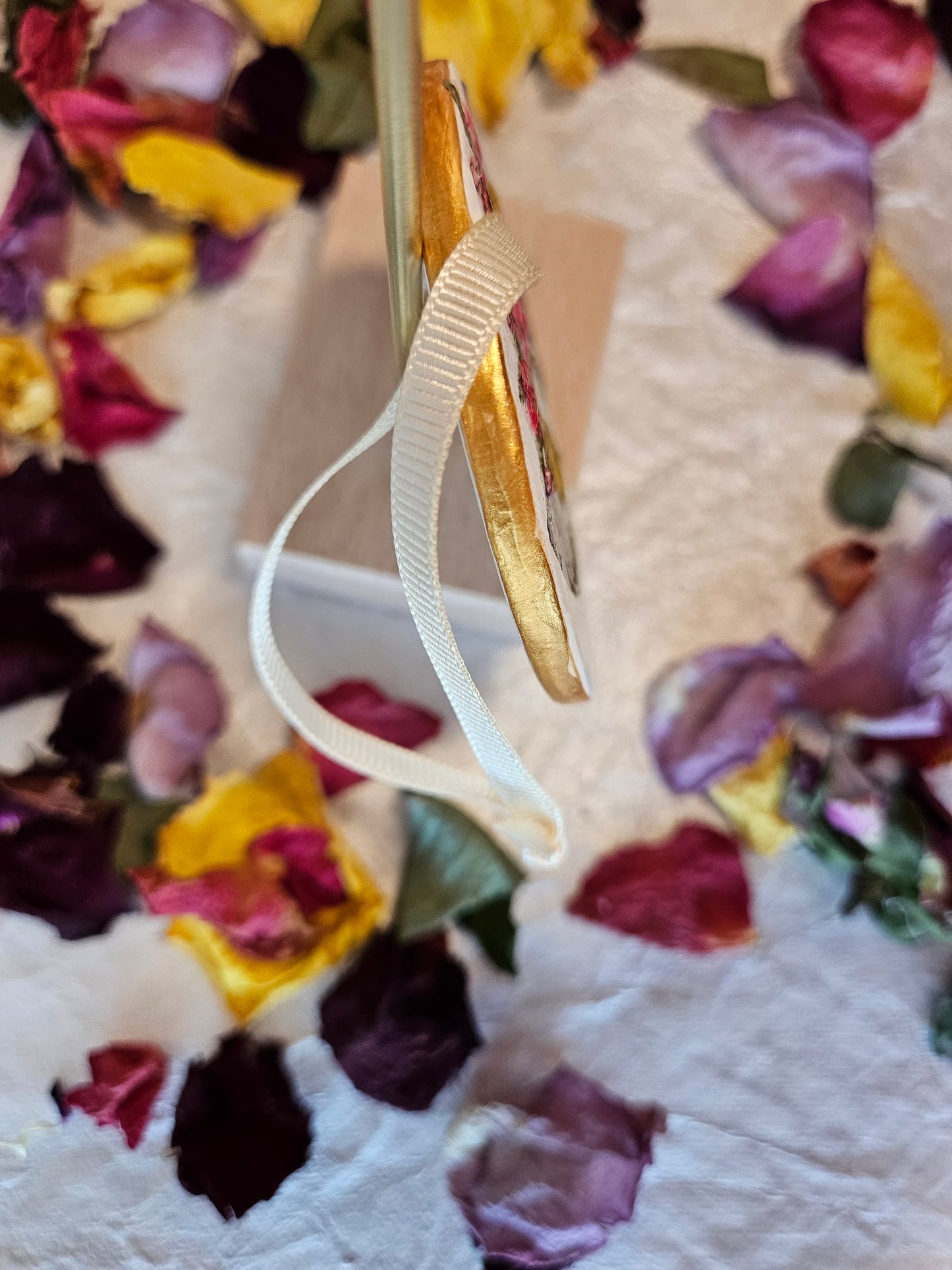 Pressed Flower Ceramic Ornament - 5