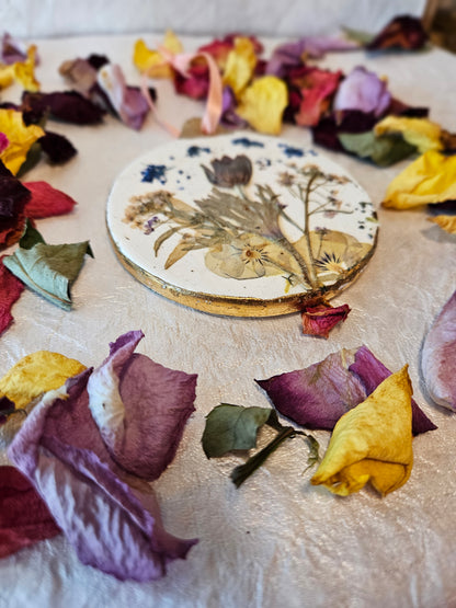 Pressed Flower Ceramic Ornament - 1