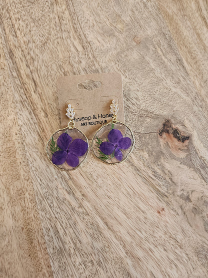 Pressed Flower Earrings - 19