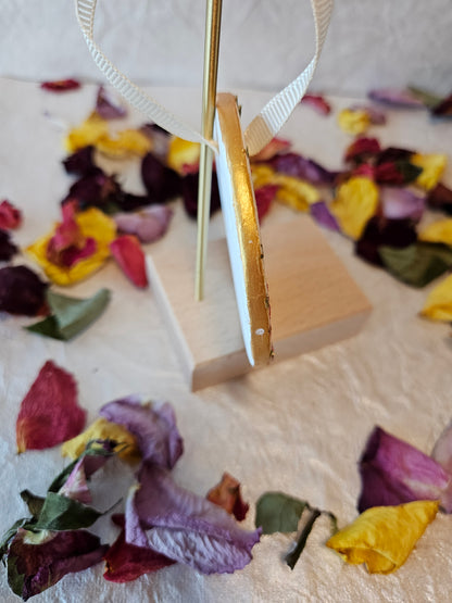 Pressed Flower Ceramic Ornament - 7