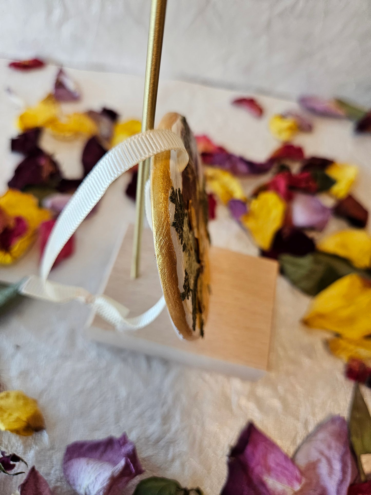 Pressed Flower Ceramic Ornament - 11