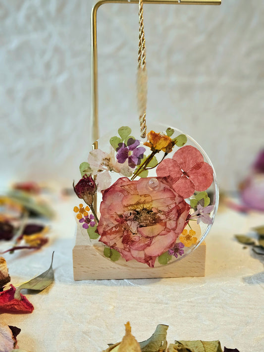 Pressed Flower Resin Ornament - 15
