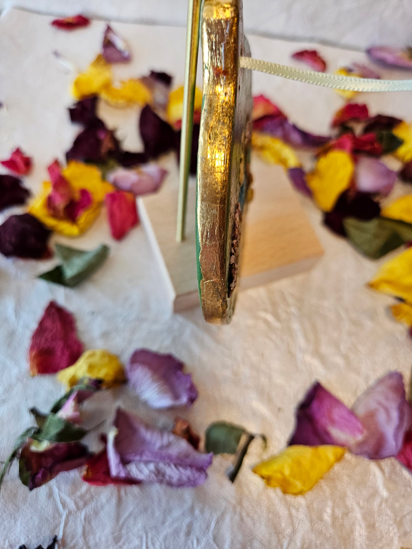 Pressed Flower Ceramic Ornament - 8