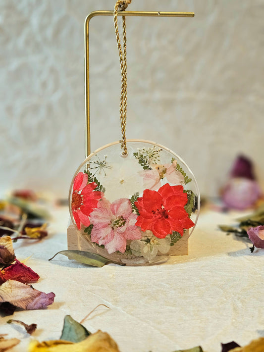 Pressed Flower Resin Ornament - 10