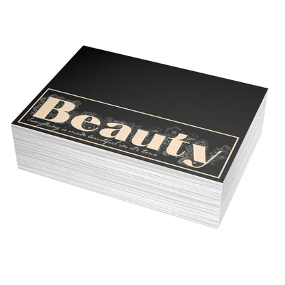 "Beauty" Greeting Cards - Everything Black & Creamed Honey